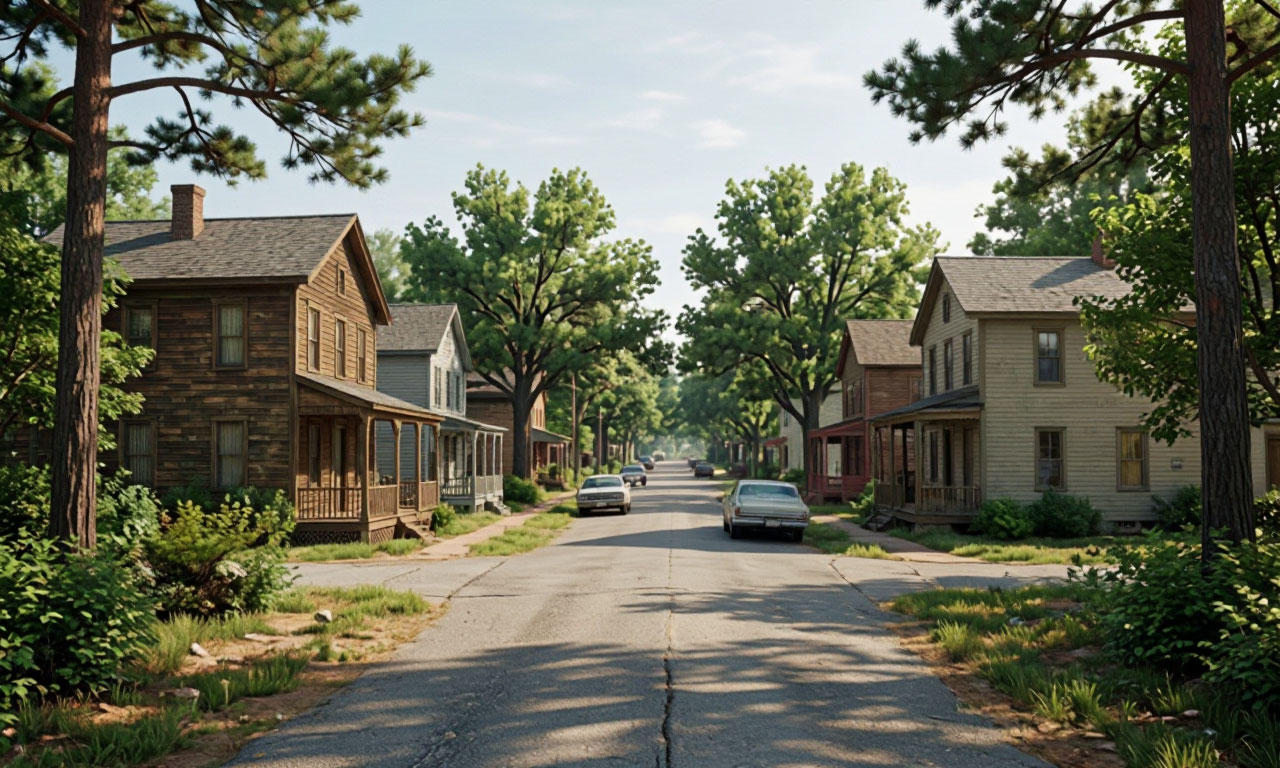 Small town street in Arkansas